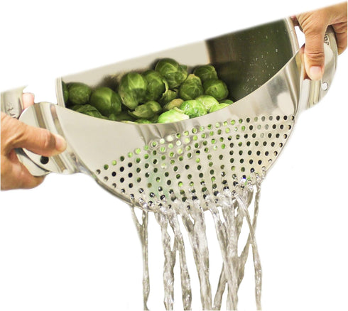 Zoie + Chloe Pan Pot Spaghetti Strainer - Premium 18/10 Stainless Steel - Fits All Pots Up To 10 Inches...