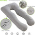 COSMOPLUS ?????????????????? ???????????? ?????????? U Shaped Full Body Pillow Case ?????????? for Maternity,Stretchy Cool Breathable Jersey Fabri...