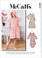 McCall's Misses' Raglan Sleeve Dress Sewing Pattern Kit, Code M8212, Sizes XS-S-M, Multicolor...
