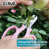 CYRUS Garden Shears Pruner Secateurs 7.5" Pruning Scissors with Integrated Stab Remover Flower Sharp Gardening hand tools Florist Bonsai Cutters R...
