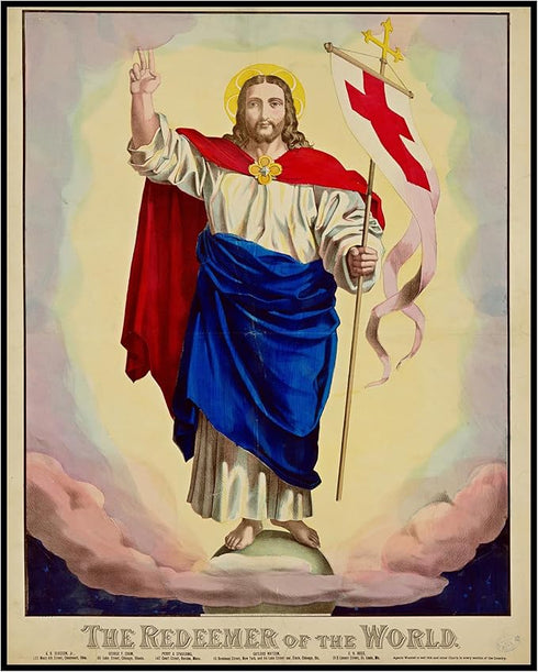 Posterizer 1 pcs-The redeemer of the world 1874 painting poster-Religious Posters-Gifts for Christians -Decor for Church, Sunday School Classroom-...