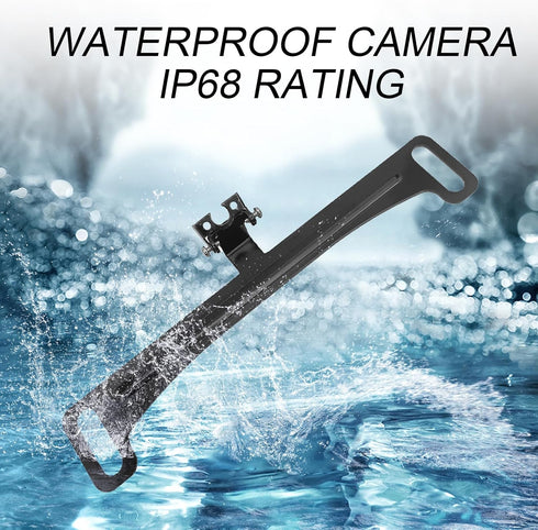 1 PC Car Rear View Camera License Plate Bracket, Waterproof Car Dash Cam Mirror Camera Mount, Backup Camera Installation Holder, Suitable for Most...