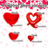 Anniversary Birthday Or Valentines Day Balloons Kit | Cupid + Red Hearts + LOVE Letter Mylar Foil Decorations Set...