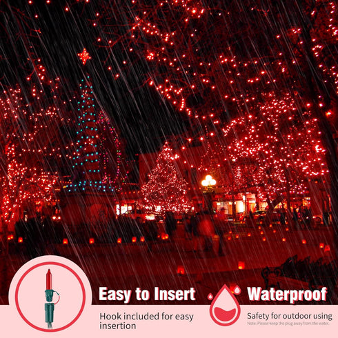 Christmas Lights Indoor Outdoor, 2PACK 13FT 50-count Lights Incandescent Mini Halloween String Light, 120V UL Certified Green Wire Lights for Xmas...