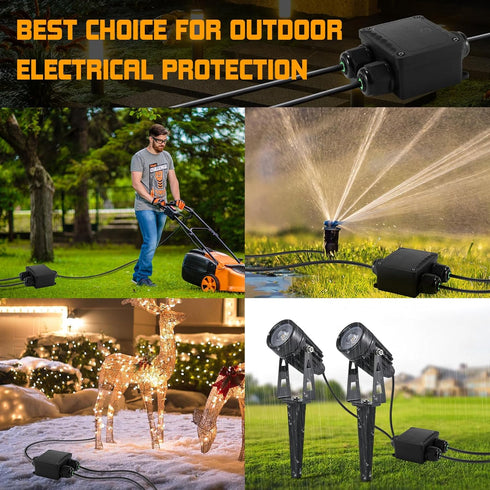 Junction Box - 3 Way-Y M20 IP68 Outdoor Electrical Box Waterproof, Wire Range Ø5-9mm Underground Electrical Junction Box, Open Splice Junction Box...