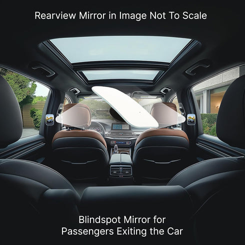 Backseat Passenger Safety Mirror/Blindspot Mirror/Rearview Mirror for Kids, Universal Fit, 360° Rotation, Anti-Slip, for Family Car, Pack of 2...