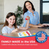 Basic Shapes 1: Circles, Triangles, Squares, Ovals, 676 Pieces US Made Card Stock Punch Out Geometric Shapes in 3 Sizes and 4 PRIMARY Colors for M...