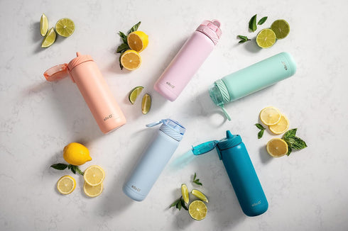 Ello Cooper 22oz Stainless Steel Water Bottle with Straw and Carry Handle, Double Walled and Vacuum Insulated Metal, Leak Proof Locking Lid with S...