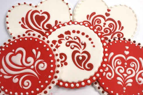 Designer Stencils Amore Cookie Stencil Set, Beige/Semi-Transparent...