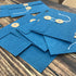 15 Kraft Paper Envelopes Brown Folders Greeting Card/Document/File Envelopes Beautiful Craft Envelopes with Button & String Tie Closure, Blue, 6.7...