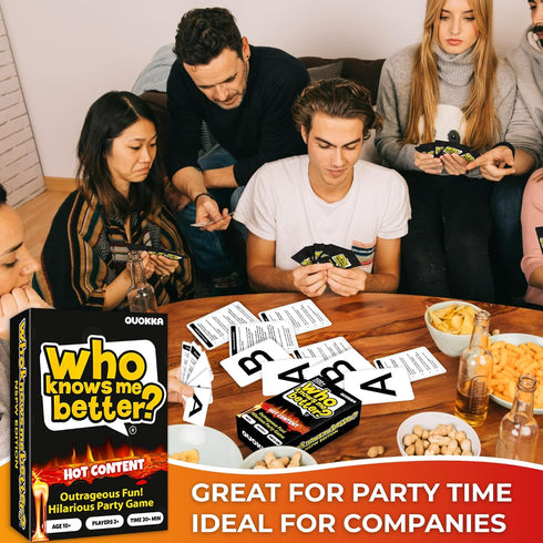 QUOKKA Fun Card Board Game for Adults - Bachelorette Party Game - 500 Questions | Never Ever | What You Rather | Know Your Friends' Dark Sides...