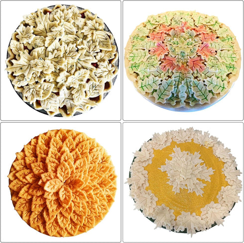 Cake Leaves Baking Pie Crust Cutters Set of 4 Random Color...