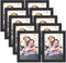 Icona Bay 5x7 Picture Frame Set (Black, 10 Pack), Simple Modern Design, Table Top Kickstand and Wall Hanging Hooks Included, Impresia Collection...