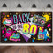 Irenare Back to The 80's Party Banner Backdrop Decorations Supplies for Photography Background, 73 x 43 x 0.04 Inch...