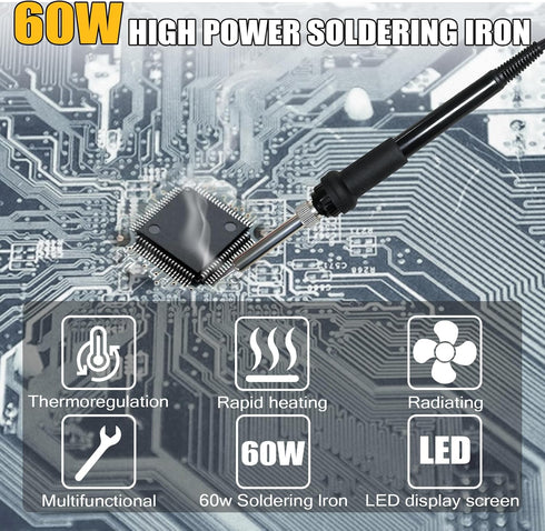 Cordless Soldering Iron Welding Kit,Soldering Iron Station for Dewalt 20V Battery,LED Display 180-480? Adjustable Soldering gun with 25g Solder fo...