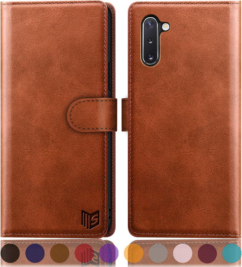 SUANPOT for Samsung Galaxy Note 10 6.3" with RFID Blocking Leather Wallet case Credit Card Holder, Flip Folio Book Cell Phone case Cover for Women...