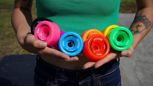 Sonar Wheels - Zen - Quad Roller Skate Wheels - 4 Pack of 32mm x 62mm 85A Wheels | Yellow...