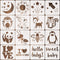 16 Pack Stencils for Baby Shower Cute Onesie Stencil Kit for Fabric Paint Baby Shower Stencils for Painting Bodysuit...