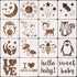 16 Pack Stencils for Baby Shower Cute Onesie Stencil Kit for Fabric Paint Baby Shower Stencils for Painting Bodysuit...