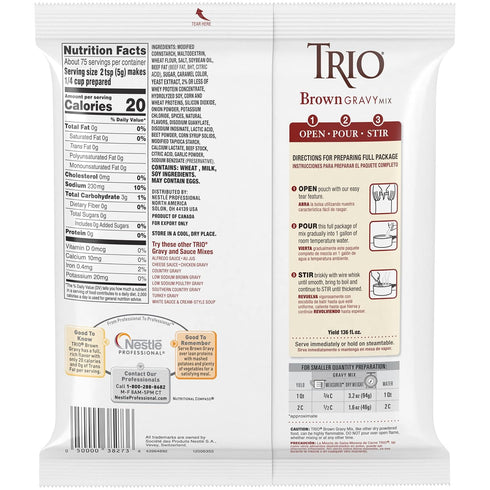 Trio Gravy Mix, Brown Gravy, Holiday Roasts, Dehydrated, Just Add Water, 13.37 oz Bag...