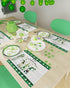 St. Patrick's Day Placemats Set of 6, Funny Irish Gnome Elf Hold Horseshoe Heat Resistant Placemat Waterproof Table Mats, Farm Wood Board Texture ...