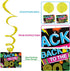Bessmoso 28PCS 80s Party Decorations – Retro Hanging Swirls & Ceiling Streamers for 1980s Throwback Birthday, Neon Back to The 80’s Party Supplies...