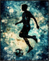 Posterizer 1 pcs-abstract galaxy background poster-soccer / football player-Sports & Hobby Art Gifts for sports fans Decor for Home & Office- unfr...