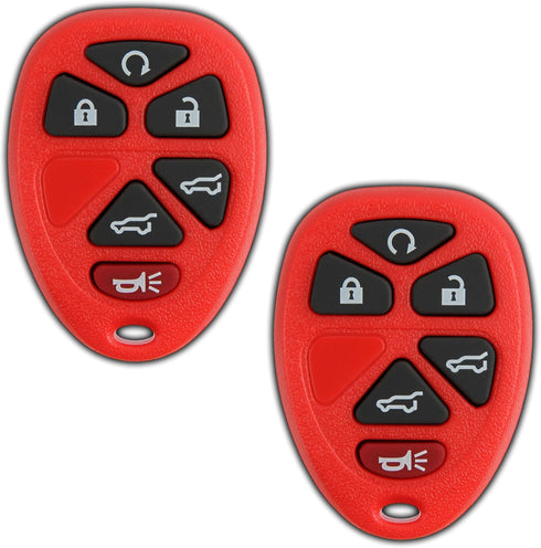 2X KeylessOption Key Fob Replacement for 2007 2008 2009 2010 2011 2012 2013 2014 Cadillac Escalade Chevrolet Chevy Suburban Tahoe GMC Yukon Remote...