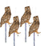 Owls to Keep Birds Away, 4 Pack Fake Owls with Reflective Tape for Garden Tree, Bird Scare Reflective Hanging Decoration to Keep Birds Pigeon from...