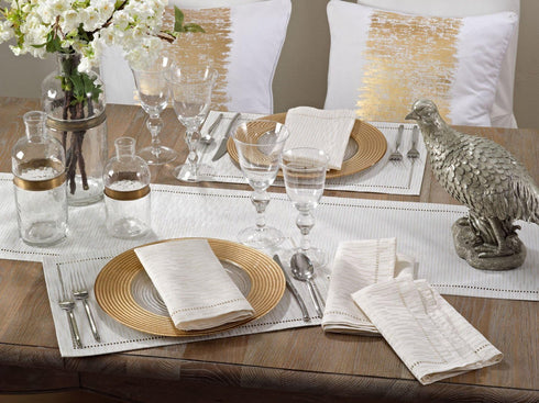 SARO LIFESTYLE Hemstitched Design Table Décor...