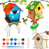 BELLOCHIDDO Bird House Kits for Kids Ages 4-8 - DIY Wooden Birdhouse Kit for Kids to Build and Paint,Bird House Kit Craft Includes Paints & Brushe...