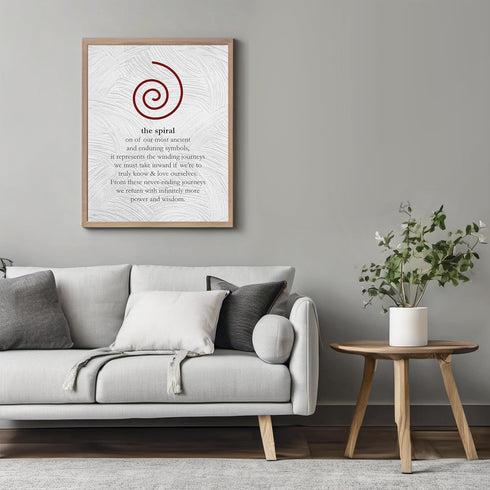 Posterizer 1 pcs-the spiral symbol-Spiritual Print-Motivational & Inspirational Art-Teachers & Classrooms-Gift For Buddhism Meditation philosophy ...