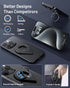 Double-Sided Magnetic Phone Grip for iPhone, Strongest Magentic Force,Removable MagSafe Phone Ring Holder Kickstand for iPhone 15,14,13,12,11 Mini...