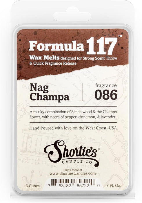 Musk Wax Melts Variety Pack - Pinion & Patchouli, Nag Champa, Oakmoss & Amber - Formula 117 - 3 Highly Scented 3 Oz. Bars - Made With Natural Oils...