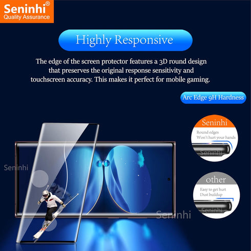 3 Pack Screen Protector & 3 Pack Camera Lens Protector for Galaxy S24 Ultra (6.8inch), Tempered Glass, 9H Hardness, Anti-Scratch, Bubble Free-Clea...