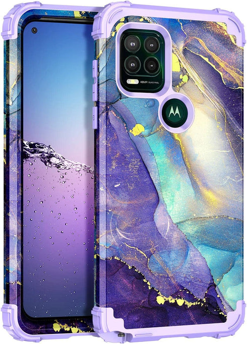 Rancase for Moto G Stylus 2021 5G Case,Three Layer Heavy Duty Shockproof Protection Hard Plastic Bumper +Soft Silicone Rubber Protective Case for ...
