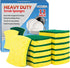 Heavy Duty Sponges, 12 Pack Cellulose Scrub Sponge, Dual-Sided Kitchen Sponge, Multipurpose Sturdy Ergonomic Design Sponge for Kitchen Dishwashing...