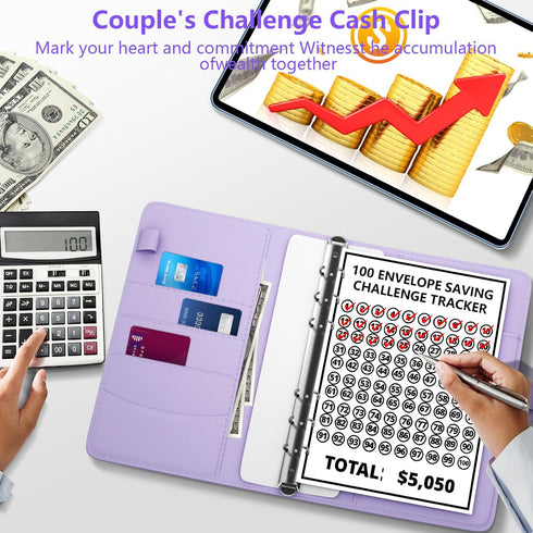 100 Envelopes Money Saving Challenge, Easy and Fun Way to Save $5,050, Budget Binder Savings Challenge Book, Savings Challenges Budget Book Binder...
