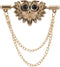 Knighthood Gold Lucky Owl Lapel Pin Badge Coat Suit Collar Accessories Brooch for Men...