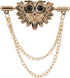 Knighthood Gold Lucky Owl Lapel Pin Badge Coat Suit Collar Accessories Brooch for Men...