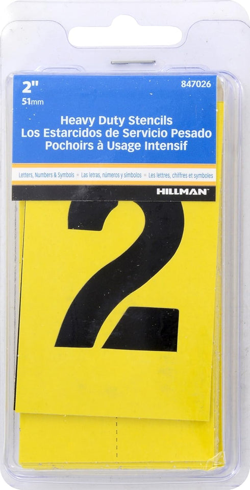 Hillman 847026 2-Inch Numbers, Letters, and Punctuation Combo Stencil Set...