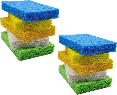 Cellulose Sponges,Heavy Duty Scrub Kitchen Sponge,Compressed Cellulose Sponges for Kitchen,Clean Tough Messes Without Scratching Sponges Kitchen(1...