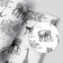 Peel and Stick Wallpaper Giraffe and Elephant Black/White Wallpaper for Kids Room Forest Animals Wallpaper Vintage Contact Paper Nursery Wallpaper...