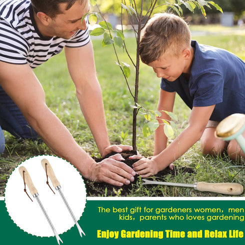 CHENGU 2 Pack Weeder Tool with Ergonomic Handle Manual Weeders Weed Puller Weeding Tool Garden Tools Gardening Tools for Lawn Garden Yard Farmland...