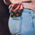 Women's Wallets, Short Cherry Embroidery Trend Ladies Small Wallets, Cute Small Wallets for Girls Leather Zipper Wallets (black)...