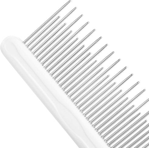 Dog & Cat Combs For Grooming Long Haired Cats & Dogs - Top Pet Detangler Brush For Long & Curly Hair - Comb Removes & Prevents Matted Fur - Perfec...