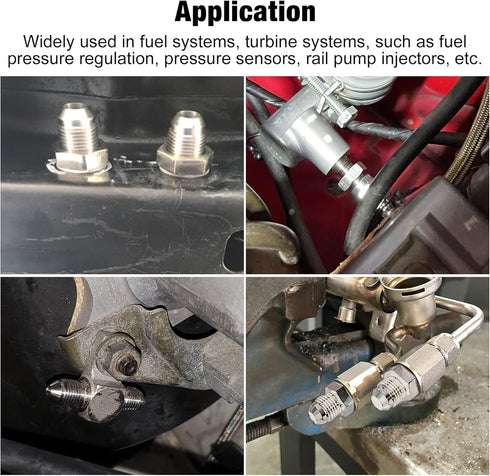 EVIL ENERGY 4AN Male Flare to M10 x 1.25 Male Metric Thread Brake Fitting Stainless Steel Adapter...