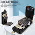 Compatible with iPhone 13 6.1 inch Wallet Case Crossbody Strap Leather Zipper Credit Card Holder Clasp Stand Cell Accessories Phone Cover for iPho...
