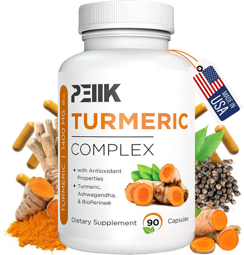 Turmeric Curcumin with Black Pepper & Ashwagandha - High Absorption Ultra Potent Turmeric Supplement with 95% Curcuminoids, BioPerine & Ashwagandh...