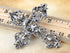 Alilang Silvery Tone Grey Rhinestones Gothic Cutout Cross Brooch Pin...